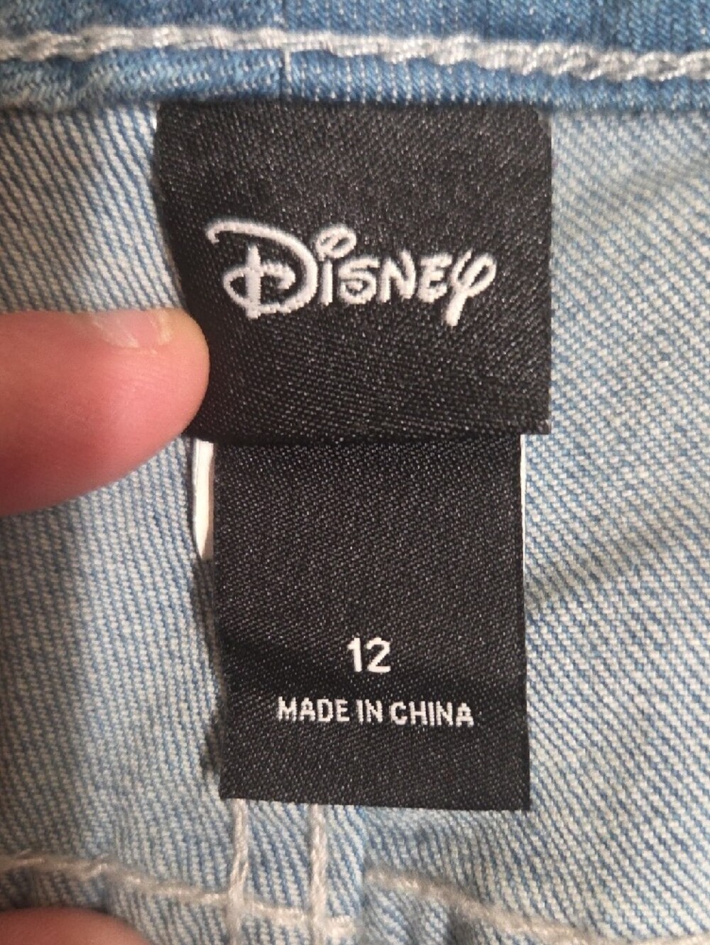 Disney Light Blue Embroidered Denim Cutoff Shorts - Picture 2 of 6